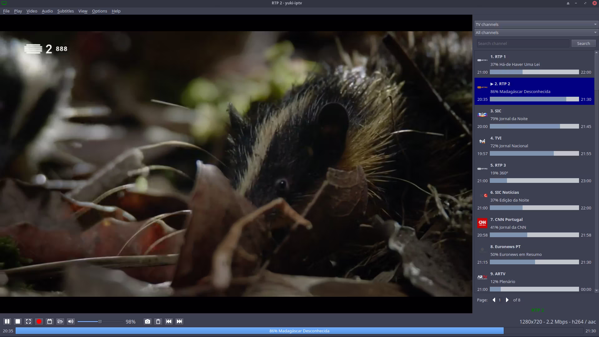 Yuki-IPTV screenshot Yuki-IPTV screenshot